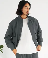 新品 未使用 JIGGYS SHOP(ジギーズショップ)パデットリブブルゾン 217812 チャコールグレーのサムネイル