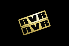 EEE-818-1 RVR 金黒 アクリル2層 ステッカー 三菱 GA4W カスタム 前期 後期 2枚1セット