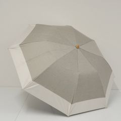 折りたたみ日傘 SOLSHADE ソルシェード USED品 晴雨兼用 遮光 UVカット 杢グレード×アイボリー 50cm FA9138