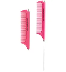 2way 折式 クシ 持ち運び 櫛 携帯 レディース メンズ くし 折りたたみ 髪の毛 ヘアコーム 美髪 コーム 前髪 細目 ポケット コンパクト 艶が出る(ピンク) [ピンク]