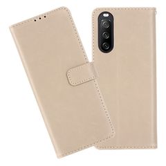 【特価商品】GREY iii iii ビジネス風Xperia10 シンプル PUレザー 財布型 全面保護 スタンド機能付き サイドマグネット カード収納 手帳型ケース 10 10 xperia ドコモ sog04 so52b エクスペリア ソニー (グレー)