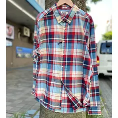 トミーヒルフィガー TOMMY HILFIGER チェック柄 ボタンダウンシャツ 赤/青