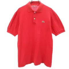 CHEMISE LACOSTE シュミーズラコステ 半袖 ポロシャツ 赤 鹿の子地 メンズ 古着