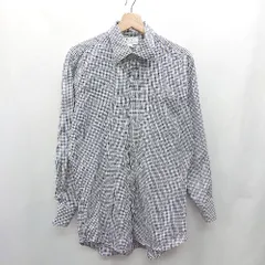 ◇ ⊇ ORIHICA オリヒカ 総柄 長袖 シャツ サイズL ブルー系 メンズ E  【1412260038294】