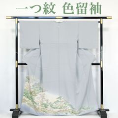【リサイクル】 色留袖 【未使用品】 仕付け糸付き 一つ紋 天守閣 庭園 一つ紋 丈167 裄69 長身 トールサイズ 正絹 _ フォーマル 礼装 結婚式 お呼ばれ 高級 逸品 入学式 卒業式 お正月 お茶会  付け下げ 附下 仕立て上がり ts1824s
