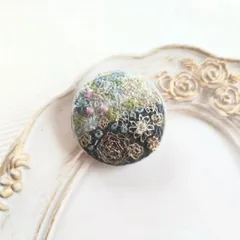 秋色アジサイブローチヘアゴム