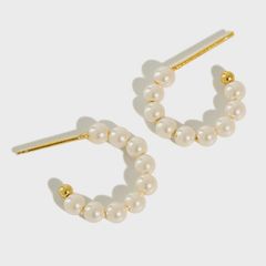 E008 ピアス イヤリング パール　カジュアル 結婚式 卒業式 入学式 入園式 卒園式 オケージョン.パーティ silver925 シルバー ホワイト ゴールド