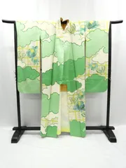 ◇KWF041 振袖 正絹 古着 結婚式 卒業式 成人式 初詣