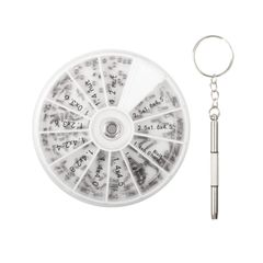 【数量限定】腕時計修理 メガネ修理 時計 修理キット 工具 ネジの交換 セット セット ネジ ミニドライバー付き 精密 (120個) サムコス