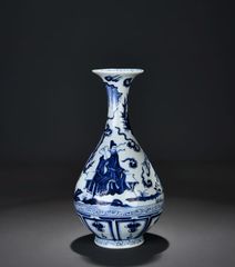 瀬戸焼 古瀬戸 染付 花蝶文 双耳瓶 H R7183 - メルカリ