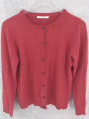 ◇ ehka sopo エヘカ ソポ ニット 長袖 カーディガン M レッド * 1002799325837 【中古】 【1002799325837】