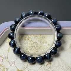 逸品 EU製★ブルータイガーアイ★猫目 パワーストーン ブレスレット 天然石 きれいめ 成功 幸運 ギフト プレゼント2 約11.5-11.8mm ZB7537