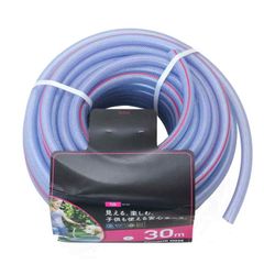 カクイチ 散水用ホース ＦＵＮ クリアー＋ピンクライン 内径１５ｍｍ ３０Ｍ Ｆ１２１Ｃ ８９２５８４