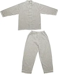 Y's factory パジャマ 上下セット メンズ 半袖 長袖 長ズボン 長パンツ 前開き ポケット セットアップ 肌に優しい 綿 100% ルームウェア さらさら 軽い 春 夏 秋 冬 Lサイズ( 長袖B,  L)