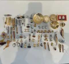 格安！　まとめ　タイピン　カフス　アクセサリー　金杯　K38