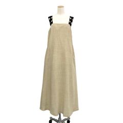 美品 yuni ユニ コットンリネン シワ加工 キャミソールロング