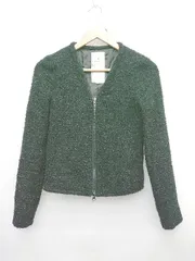 ◇ GOUT COMMUN グーコミューン ラメ入り ジップアップ 無地 長袖 ブルゾン ジャンパー サイズ2 ブラック レディース P  【1402080018361】のサムネイル