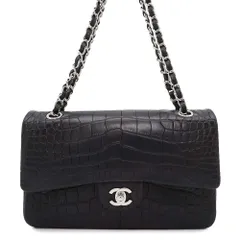 CHANNELマトラッセ、クロコダイル柄、稼働中 CHANEL - シャネル クロコダイル 黒 マトラッセの通販 by Loop