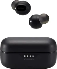 I【HY】O【美品】ELECOM エレコム Bluetoothイヤホン 完全ワイヤレス ヘッドホン AAC対応 Bluetooth5.3 連続再生5時間 低遅延 ブラック LBT-TWS16BK[定形外郵便、送料無料]HY002