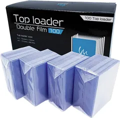 Mint Protect カードローダー 硬質ケース フィルム付き 100枚 トップローダー 青( 青,  トップローダー 100枚)