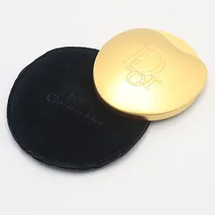 ケース付 良品 クリスチャンディオール ノベルティ スライドコンパクトミラー ゴールド レディース KTR 2000000 NSK