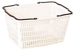 【特売】タマハシ 買い物カゴ 買い物かご 35×47×25cm エコバスケット アイボリー