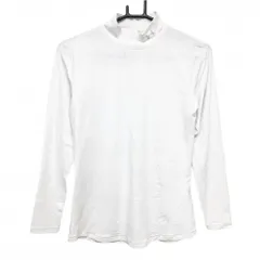 ★SALE価格★【美品】アンダーアーマー ハイネックインナーシャツ 白 ヒートギア レディース LG ゴルフウェア UNDER ARMOUR
