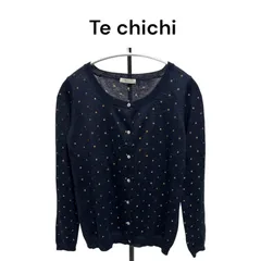 Te chichi カーディガン ドット柄 長袖