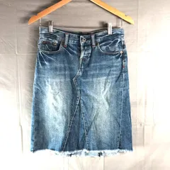 ギャップ Gap スカート デニムスカート タイト 裾カットオフ ブルー系 インディゴ XXSサイズ 2025090500146