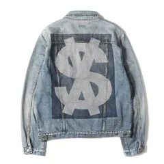 Ksubi スビ ジャケット サイズ:XXL / グラフィックプリント ヴィンテージ加工 デニムジャケット (Jinx Pay Up Classic Jacket) / インディゴ / アウター ブルゾン 上着【メンズ】【中古】