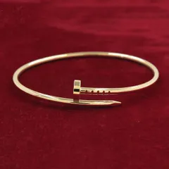 釘 ブレスレット 18K ゴールド ジルコニア リング付き nail ジュスト 釘 ブレスレット 18K ゴールド ジルコニア リング付き nail ジュスト