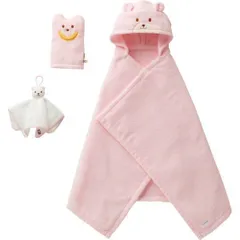 ミキハウス バスポンチョセット ピンク 40-3821-493 | 24-0022-157雑貨 ベビー用品 ベビー 赤ちゃん お風呂 バス用品 セット ポンチョ バスミトン ハンドタオル ピンク 機能性 贈り物 お祝い 贈答品 イベント 人気 ギフト プレゼン