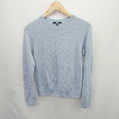 ◇ ⊇ UNIQLO ユニクロ カシミヤ100% ハイゲージ 長袖 セーター サイズS ライトブルー レディース E  【1507030016616】