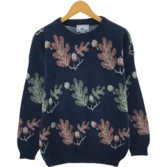 古着 80~90年代 Boy Point Threads 総柄 アクリルニットセーター USA製 メンズM相当 ヴィンテージ/eaa492506