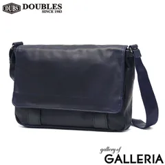 ダブルス ショルダーバッグ メンズ レディース DOUBLES バッグ ブランド 本革 革 牛革 斜めがけ 大人 横型 おしゃれ 黒 B5 VWE-1926 NAVY