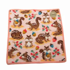 ラブラリーバイフェイラー FEILER シマシマリス ハンカチ 巾着 シマシマリス ハンカチ(ペールアプリコット×アプリコット