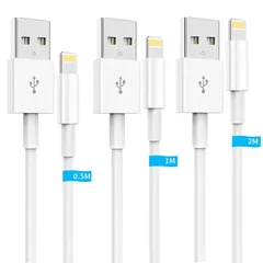3本セット【2024新版 MFi認証】iPhone 充電ケーブル 純正 ライトニング 0.5M/1M/2M 3本セット アイフォン充電ケーブル 2.4A急速充電 高速データ転送 断線防止 超高耐久 iPhone 14/14 Pro/13/13 Pro/12/