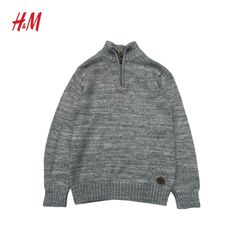 1499◯ h&m キッズ　ハーブジップセーター　ニット　122