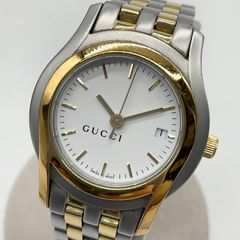 ●GUCCI グッチ クォーツ 腕時計 デイト 5500L コンビ 箱付き シルバー×ゴールド ホワイト文字盤 SS ステンレス スチール 【中古】ABランク 4_38