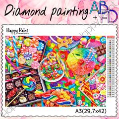 フルオーロラビーズ（樹脂）】ダイヤモンドアート A3 お花／2058FAB