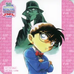 【中古】コースター 江戸川コナン＆ジン オリジナルコースター 「名探偵コナン 連載30周年記念カフェ」 コラボドリンク注文特典