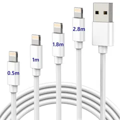【在庫処分】iPhone 高耐久for 断線防止 14/13/13Pro/12/11/XS/XSMax/XR/X/8/8Plus/7/7 高速データ転送 ライトニングケーブル Plus/6s/6s ライトニングケーブル Plus 充電ケーブル 4本セット0.5