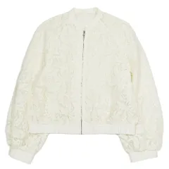 メゾンドドルチェ　オーガンジー　ブルゾン　シアーホワイト 美品 maison de dolce. メゾンドドルチェ オーガンジーブルゾン