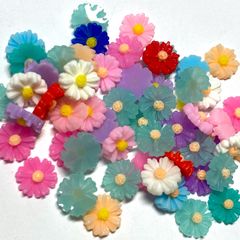 ネイルパーツ お花 ランダム ２０個セット 約9ミリ プラパーツガーベラ