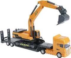 TOMMYFIELD トレーラー おもちゃ プレゼント 子供 子ども 男の子 ミニカー( ショベルカー)