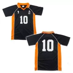 【中古】衣類その他(キャラクター) 日向翔陽 烏野高校ユニフォーム(10番) ブラック×オレンジ Mサイズ 「ハイキュー!!」 