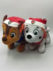 パウ・パトロール サンタ帽子BIGぬいぐるみ チェイス&マーシャル ２体セット
