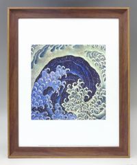 新品☆額付アートポスター◇日本画☆葛飾北斎☆女波☆Feminine Wave☆絵画☆壁掛け☆インテリア☆21