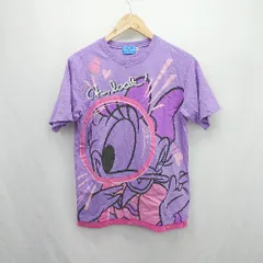◇ ⊂Φ TOKYO DISNEY RESORT デイジーデザイン 半袖 Tシャツ サイズM パープル系 レディース E  【1506300032981】