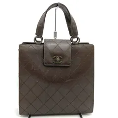 CHANEL シャネル ハンドバッグ マトラッセ レザー ターンロック ヴィンテージ ブラウン レディース メンズ ユニセックス ファッション